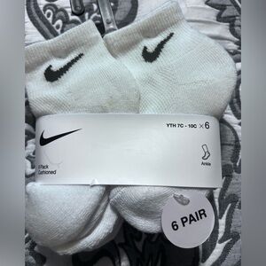 Youth Boys White Ankle Nike Socks 12 pairs  Kids Unisex 7C-10C NEW cushioned